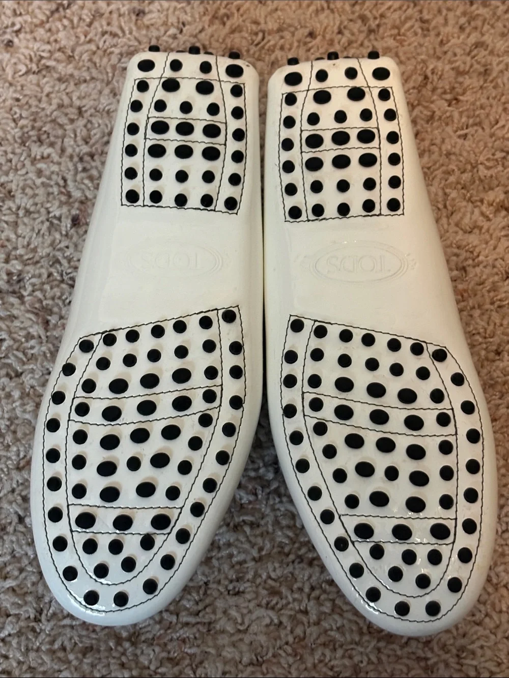 Tod's White Parent Leather Horsebit Boat Loafers Kate Gommino Heritage Designer